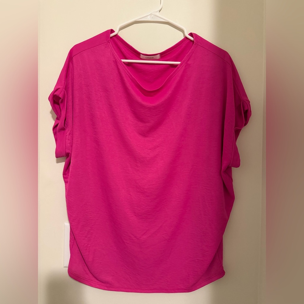 Cherish Pink Short Sleeve Blouse Casual Minimalist
